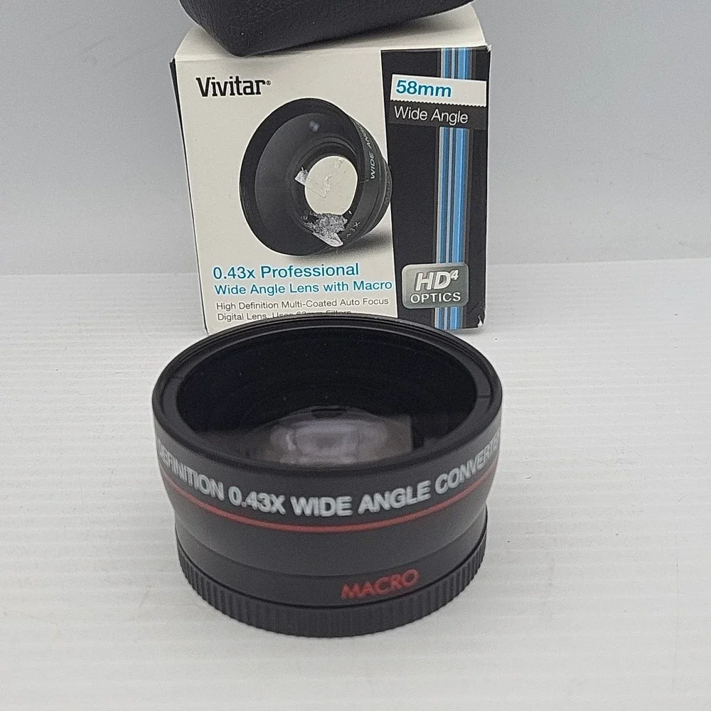 Vivitar 0.43X‎ Professional Wide Angle Lens w/ Macro 58mm HD4 Optics ✅ Open Box